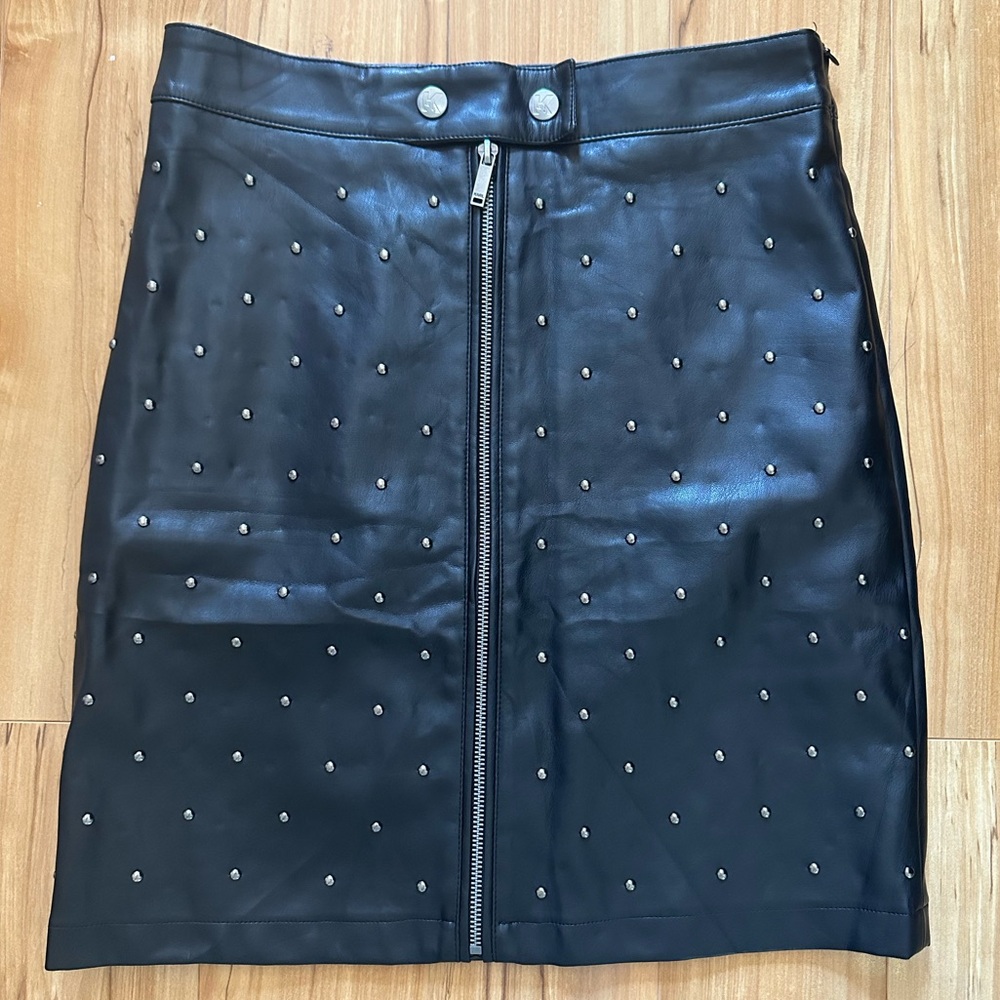 KARL LAGERFELD studded leather skirt